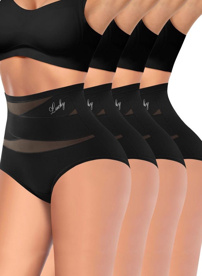 MIOTAN Women's Underwear Tummy Control High Waisted Shapewear Pack Postpartum Stomach Panties Briefs(Black,XXL) - Image 1