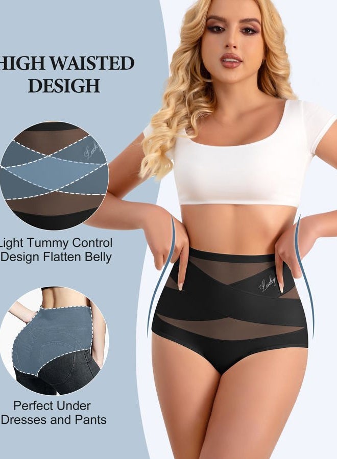 MIOTAN Women's Underwear Tummy Control High Waisted Shapewear Pack Postpartum Stomach Panties Briefs(Black,XXL) - Image 2