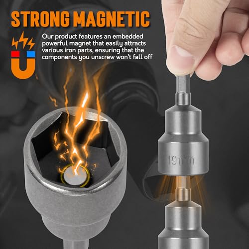 TONDA RV Scissor Jack Socket, Camper Travel Trailer Drill Adapter, Works with 3/4 inch or 19mm Hex Drive Jacks, 1/4 Inch Hex Shank, 1 PACK - Image 4