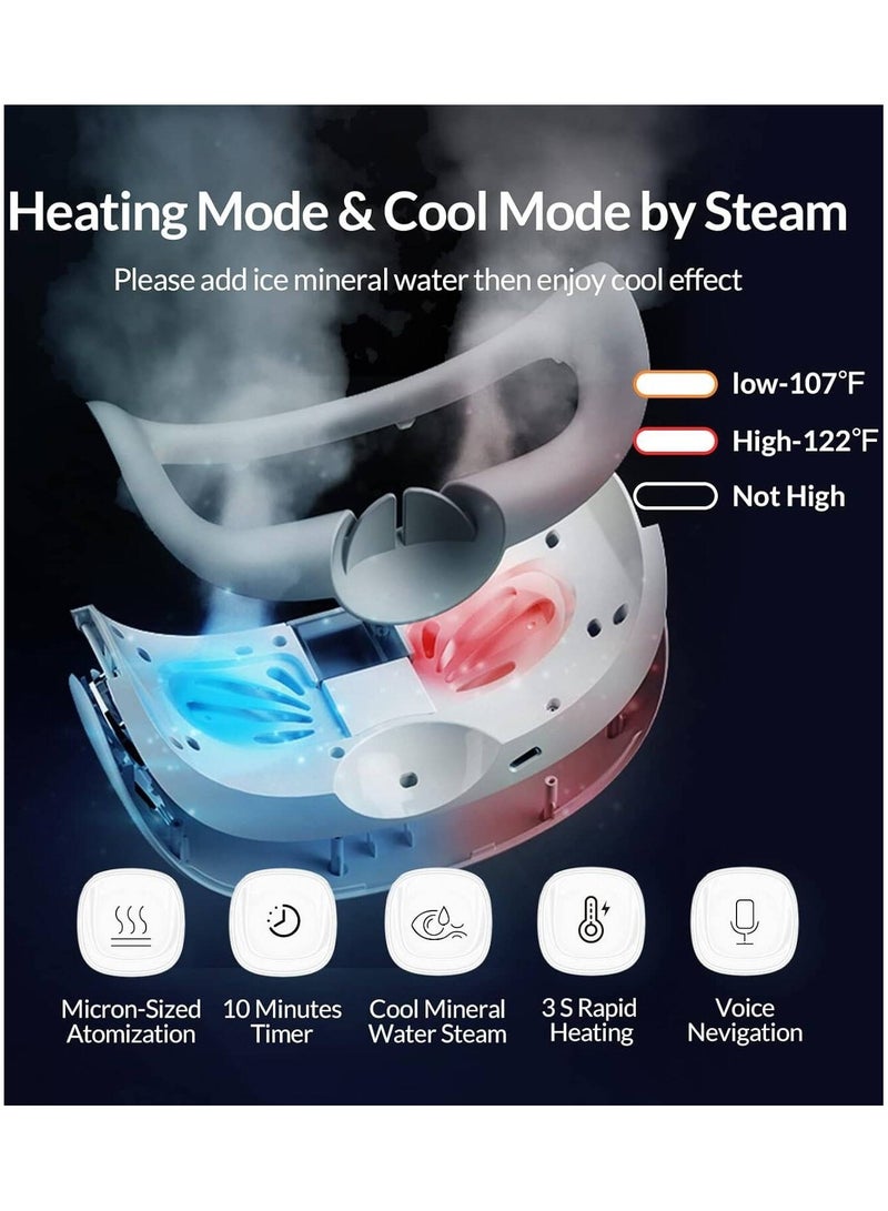 Eye Massager with Heat and Cooling for Migraines,Upgrade Heated Steam Eye Massager - Image 2