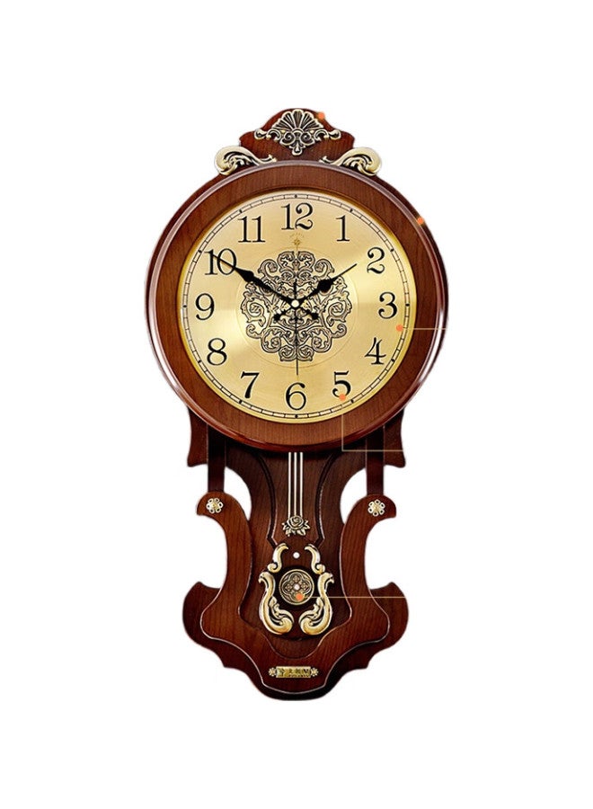 Polaris (بولاريس) ساعة حائط لغرفة المعيشة ساعة كوارتز إبداعية ساعة عتيقة لغرفة النوم ساعة حائط خشبية فن ساعة حائط بندول 62 سم - Image 2