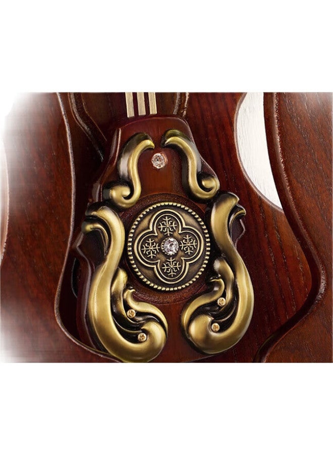 Polaris (بولاريس) ساعة حائط لغرفة المعيشة ساعة كوارتز إبداعية ساعة عتيقة لغرفة النوم ساعة حائط خشبية فن ساعة حائط بندول 62 سم - Image 1