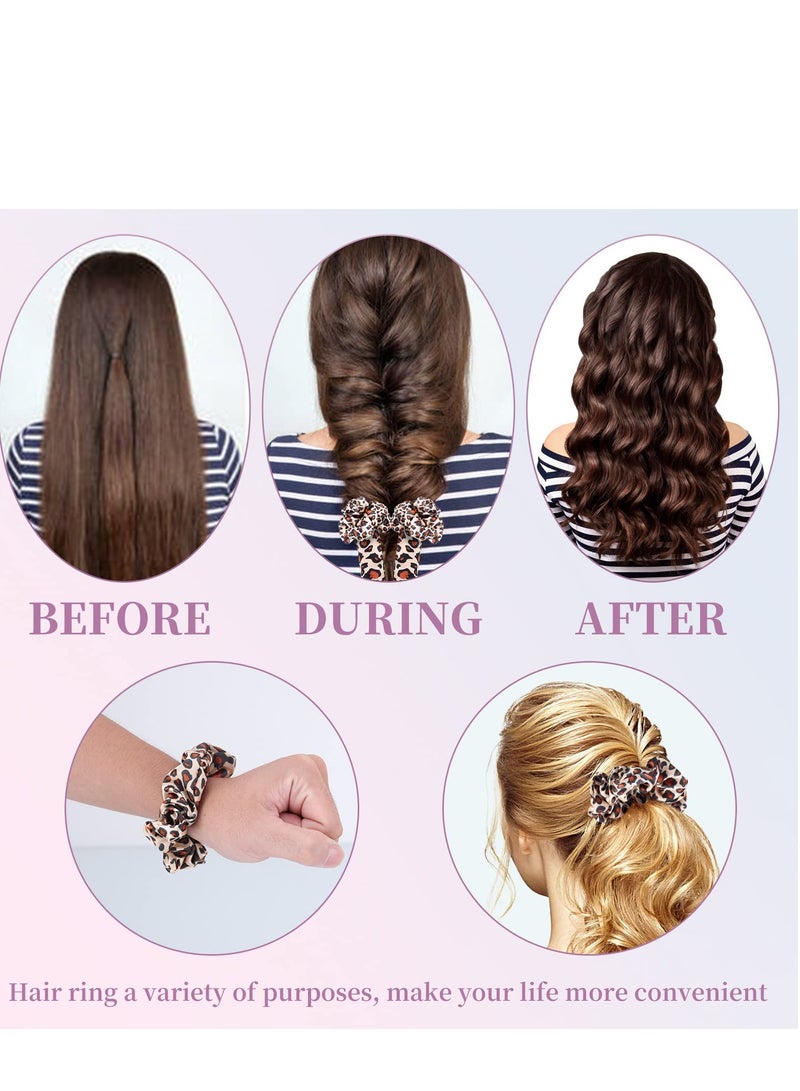 SYOSI Healtless Hair Curlers for Long Hair, No Heat Curl Ribbon Design with Hair Clips and Scrunchie, Overnight Silk Heatless Curls Headband, Soft Heatless Curling Rod Headband for Natural Hair (Leo) - Image 4