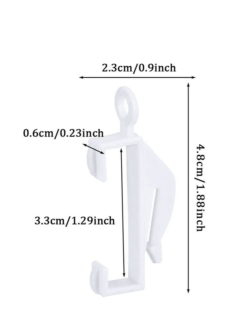 30 pcs Curtain Hooks for Drapes Depth Pinch Pleat Locking Curtain Tape Clip Hooks Door Curtain and Shower Curtain Plastic Hooks Shower Curtain Hooks Rust Proof