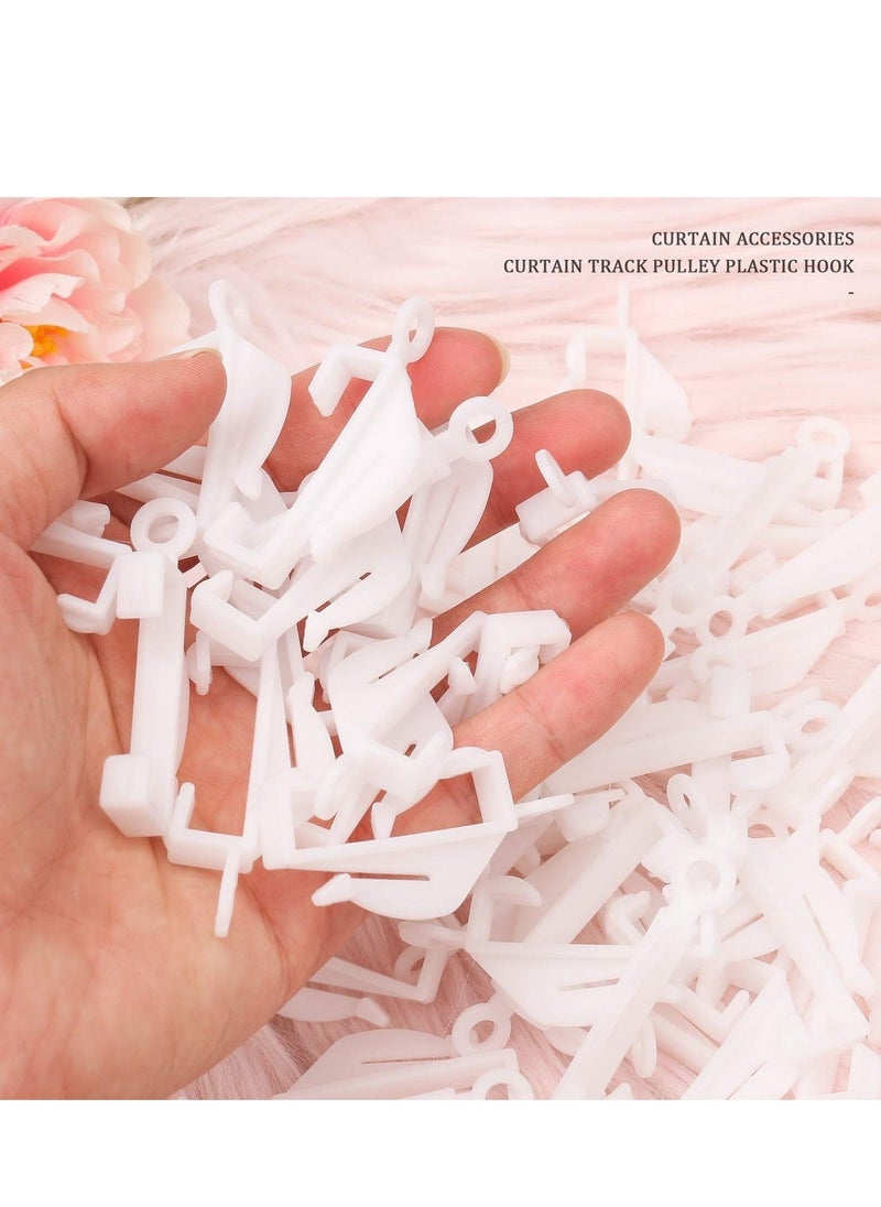 30 pcs Curtain Hooks for Drapes Depth Pinch Pleat Locking Curtain Tape Clip Hooks Door Curtain and Shower Curtain Plastic Hooks Shower Curtain Hooks Rust Proof