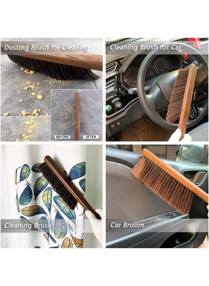 Hand Broom Cleaning Brushes-Soft Bristles Dusting Brush for Cleaning Car/Bed/Couch/Draft/Garden/Furniture/Clothes,Wooden Handle  - Image 4