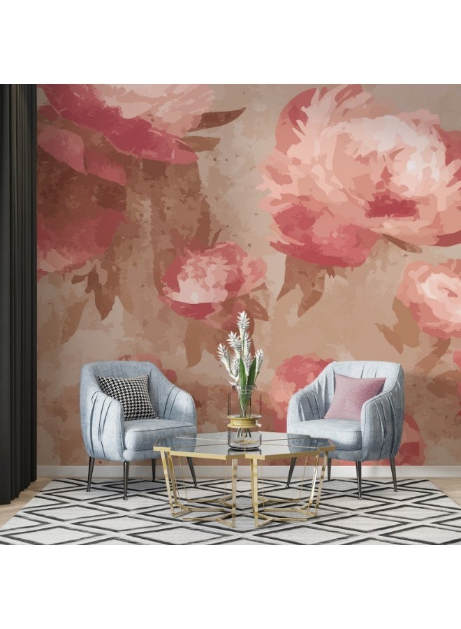 Home Gallery Peonies Background Vectors & Illustrations Fabric Wallpaper Covers An Area ​​Up To 4.2Mx3M With Adhesive  And Smoothing Tool - Image 3