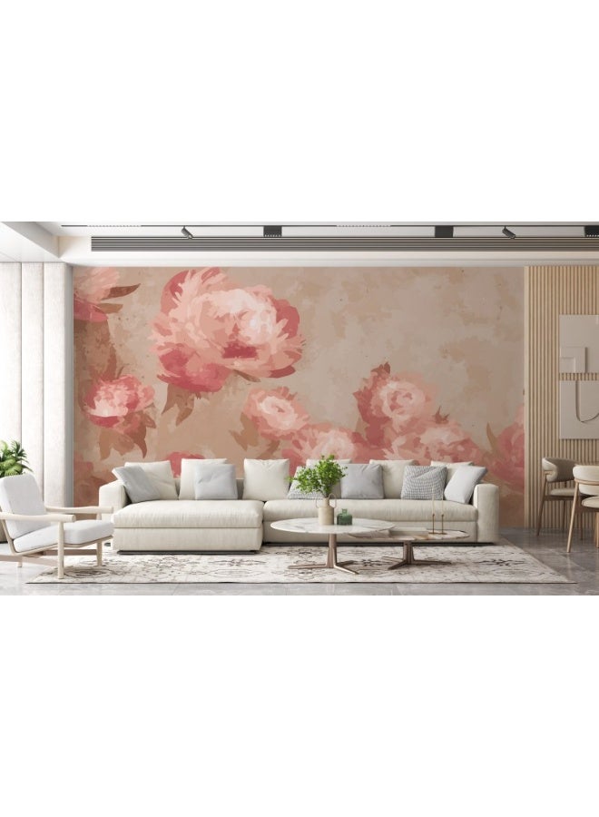 Home Gallery Peonies Background Vectors & Illustrations Fabric Wallpaper Covers An Area ​​Up To 4.2Mx3M With Adhesive  And Smoothing Tool - Image 4