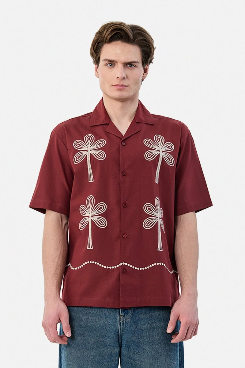 SNITCH Box Fit Embroidered Shirt