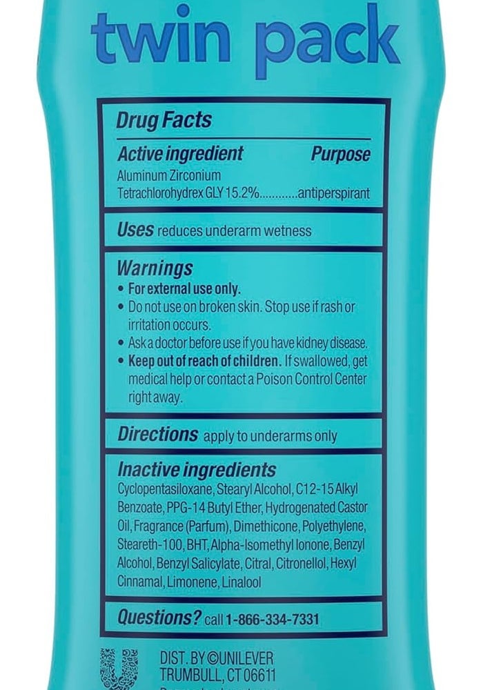 Degree Women Shower Clean Antiperspirant Deodorant, 2.6 oz Twin Pack - Image 2
