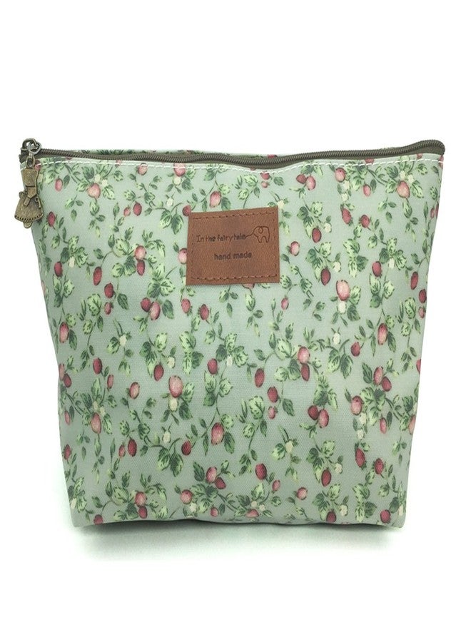 Hunger Green Flowers Make-Up Cosmetic Bag Carry Case, 14 Patterns (P11417017) - Image 1