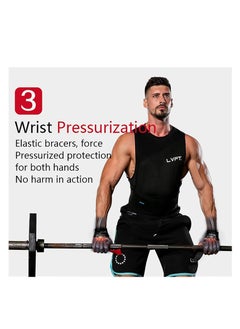SKDK Cotton Hard Pull Wrist Lifting Straps Grips Band-Deadlift Straps with Neoprene Cushioned Wrist Padded and Anti-Skid Silicone - for Weightlifting, Bodybuilding, Xfit, Strength Training  - Image 3