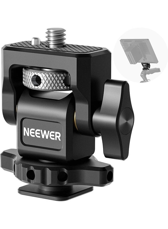 NEEWER Camera Monitor Mount with Cold Shoe, Anti Twist 1/4" Screw for 5" & 7" Field Monitor Compatible with Atomos Ninja V, 360° Swivel & Adjustable 180° Tilt Damping, Compatible with SmallRig, MA006 - Image 1