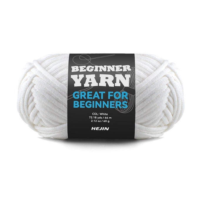 60G WHITE YARN FOR CROCHETING AND KNITTING66M 72YDS COTTON YARN FOR BEGINNERS WITH EASYTOSEE STITCHESWORSTEDWEIGHT MEDIUM 4COTTONNYLON BLEND YARN FOR BEGINNERS CROCHET KIT MAKING