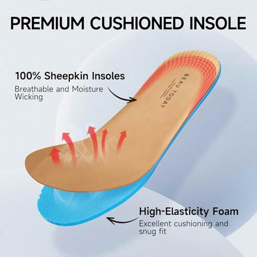 BEAU TODAY Suede Loafers Flats for Women, Women’s Slip On Penny Loafers, Leather Driving Comfortable Dress Ladies Loafers Casual Office Work Shoes Black US 5.5 - Image 4