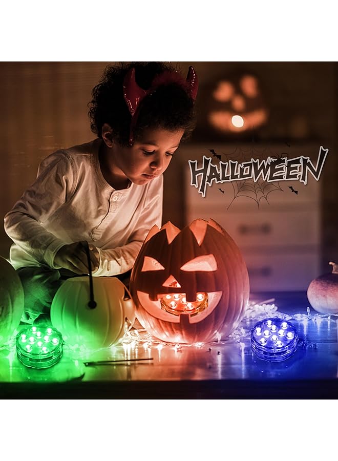 erorex Submersible Led Lights Remote Control Battery Powered Rgb Multi Color Changing Waterproof Light For Pool Vase Base Spa Aquarium Pond Hot Tub Decoration Party Set Of 1 - Image 2