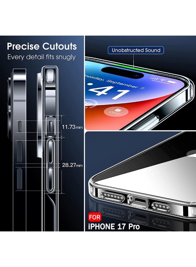 iPhone 17 Pro Clear Case Soft Flexible Silicone TPU Shockproof Transparent Back Cover Case for iPhone 17 Pro - Image 4