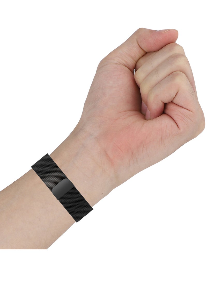 CoomBe - 2-Pack Stainless Steel Milanese Loop Band Watchband For HUAWEI Band 6/Honor Band 6/7 Black/Sliver - Image 1