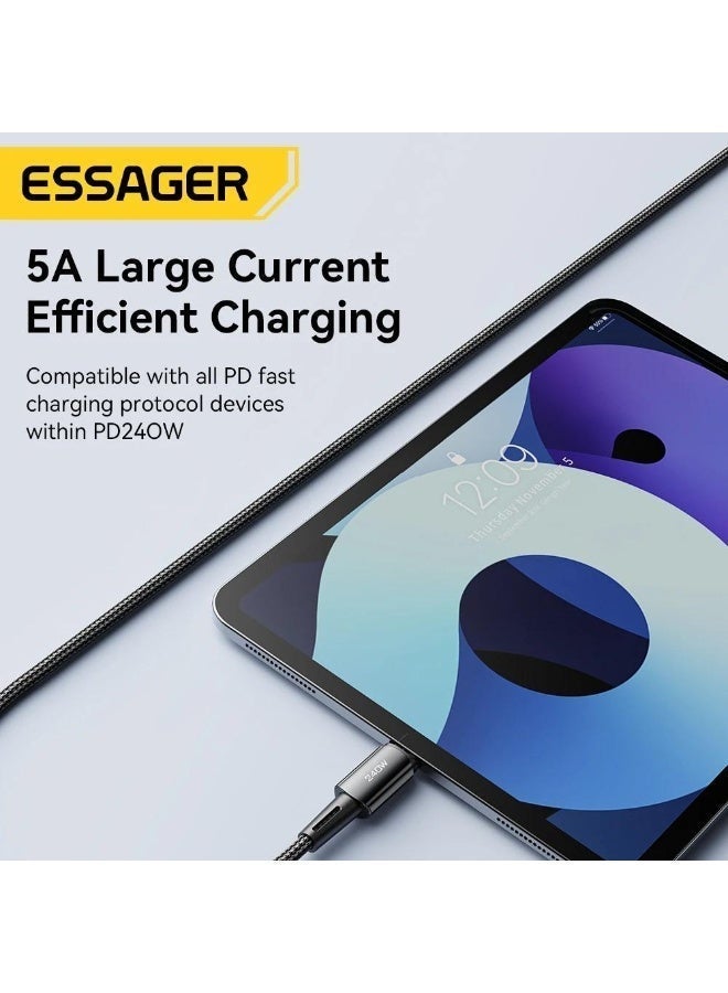 Essager 240W Super Fast Charge Type-C 67W Cable Quick Charge USB Cable 6A For Xiaomi 12Pro Redmi K50 Note 11Pro Black Shark 5Pro - Image 3