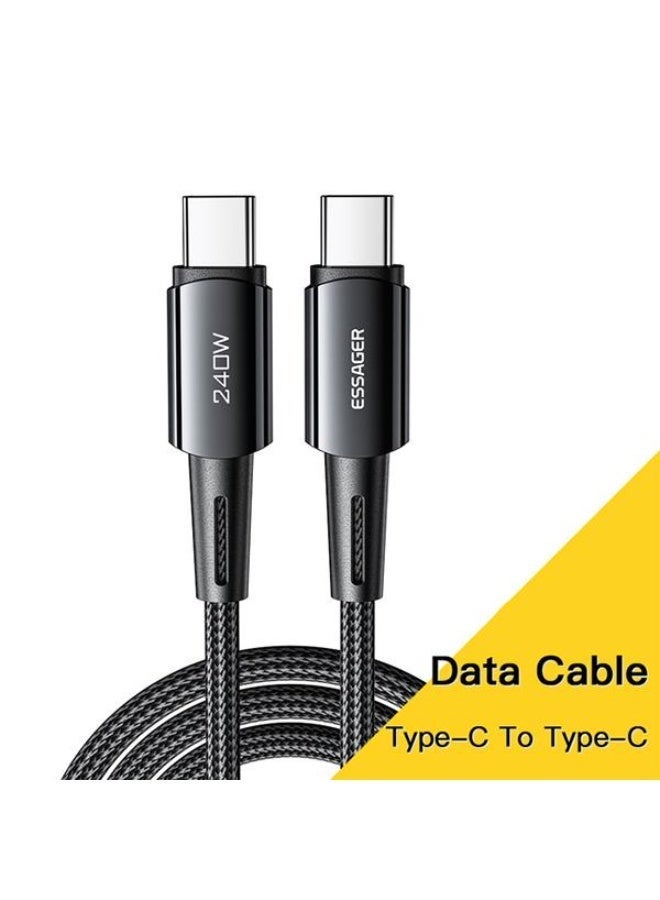 Essager 240W Super Fast Charge Type-C 67W Cable Quick Charge USB Cable 6A For Xiaomi 12Pro Redmi K50 Note 11Pro Black Shark 5Pro - Image 1