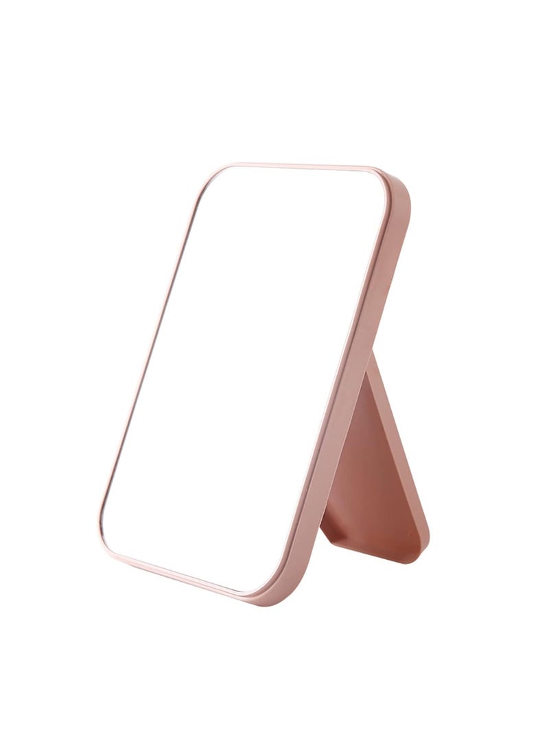TOMATUS TOMATUS Glass Rectangle Cosmetic Makeup Mirror With Stand Portable Folding Travel Mirror For Travel Camping Home PinkPack Of 1 Rectangular Floor Mount  Framed  - Image 1