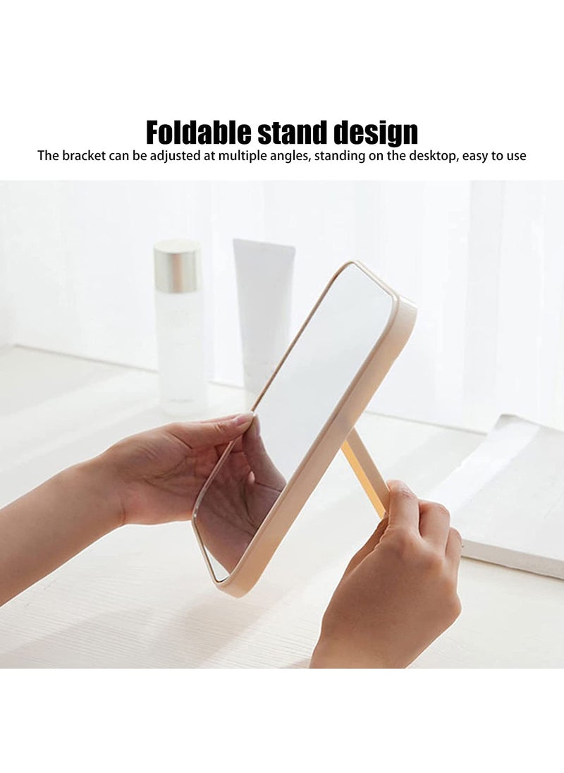 TOMATUS TOMATUS Glass Rectangle Cosmetic Makeup Mirror With Stand Portable Folding Travel Mirror For Travel Camping Home PinkPack Of 1 Rectangular Floor Mount  Framed  - Image 3
