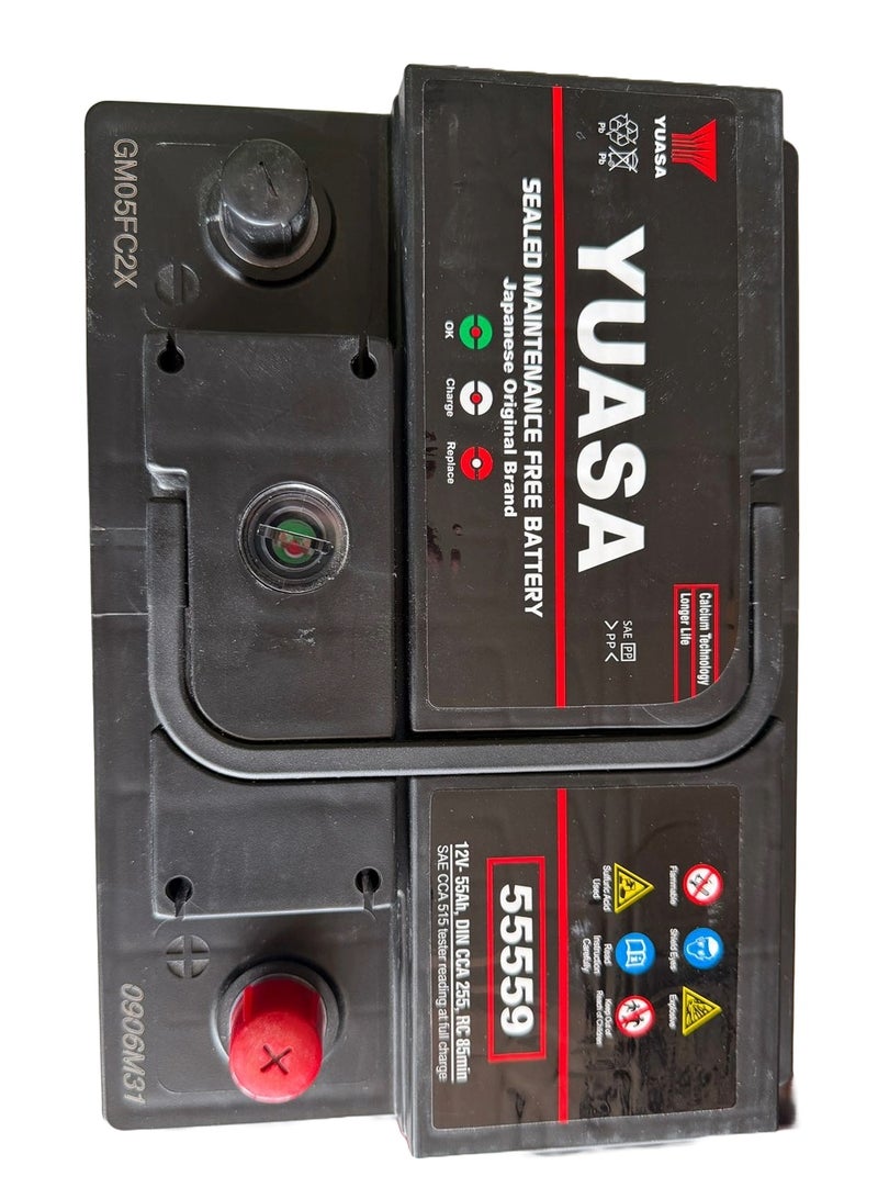Yuasa Car Battery 12V 55AH DIN55L/55559 - Image 4