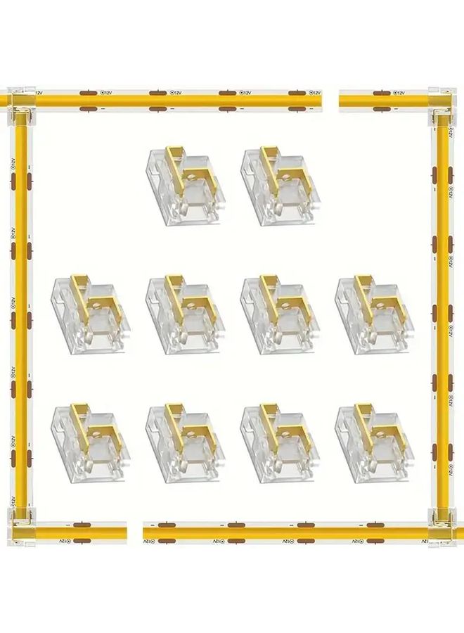 12 In 1 LED Strip Connector Kit 10pcs No Soldering Quick Connect 8mm 2Pin - Image 1