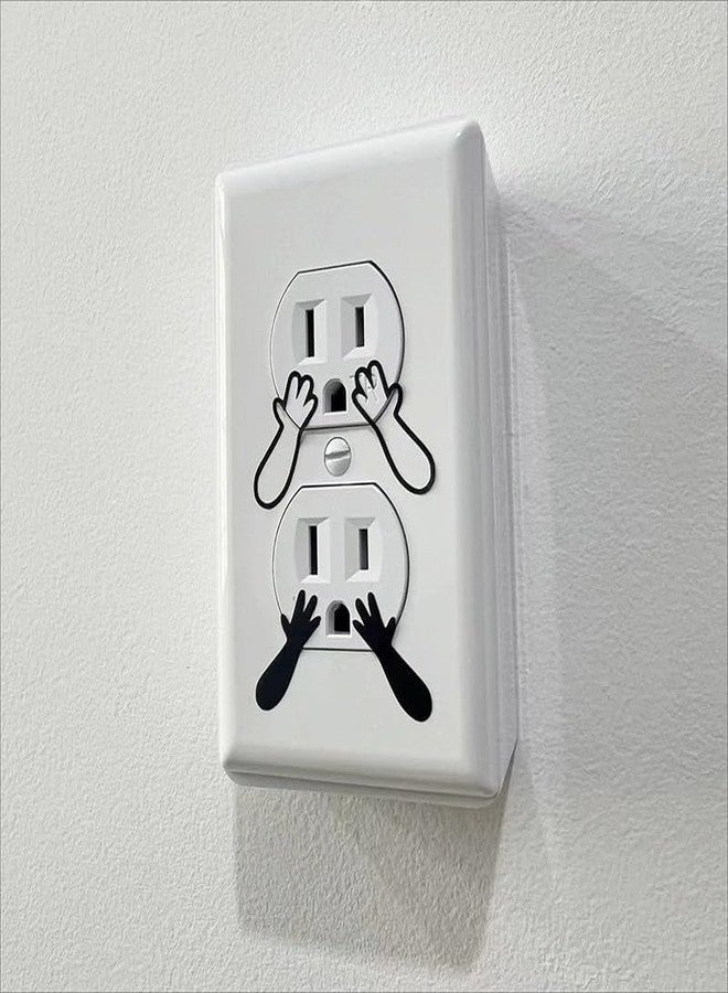 Ximimark 4 pcs Funny Vinyl Sticker Decal Cute Wall Art, Hand Socket Decals, Humorous and Funny Decals, Home Decoration - Image 4