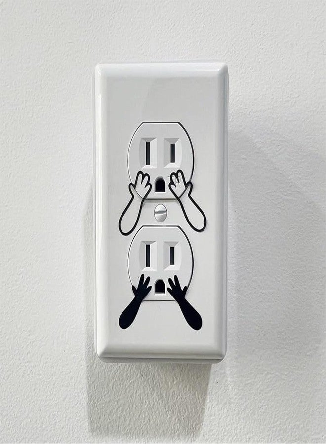 Ximimark 4 pcs Funny Vinyl Sticker Decal Cute Wall Art, Hand Socket Decals, Humorous and Funny Decals, Home Decoration - Image 2