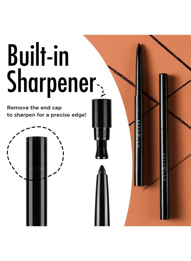 BEPHOLAN Black Eyeliner Pencilswaterproof Gel Eyeliner Pencil Black Waterline Eye Liner Pen For Women Waterproof Smudge Proof Longlasting (Black) - Image 3