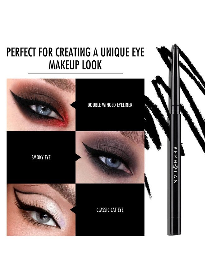 BEPHOLAN Black Eyeliner Pencilswaterproof Gel Eyeliner Pencil Black Waterline Eye Liner Pen For Women Waterproof Smudge Proof Longlasting (Black) - Image 2