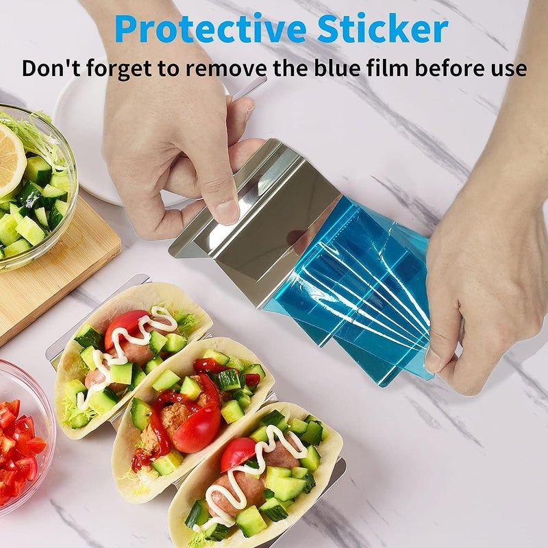 HOMAXA Homaxa Taco Holders 1 Packs Stainless Steel Taco Stand Rack Tray Style by Oven Safe for Baking Dishwasher and Grill Safe  - Image 3