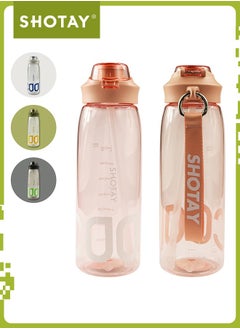 SHOTAY SHOTAY Sports Water Bottles 1L BPA Free And Leakproof, Fast Flow With Removable Straw, Gym Water Bottle For School, Fitness And Outdoor Sports.  - Image 1