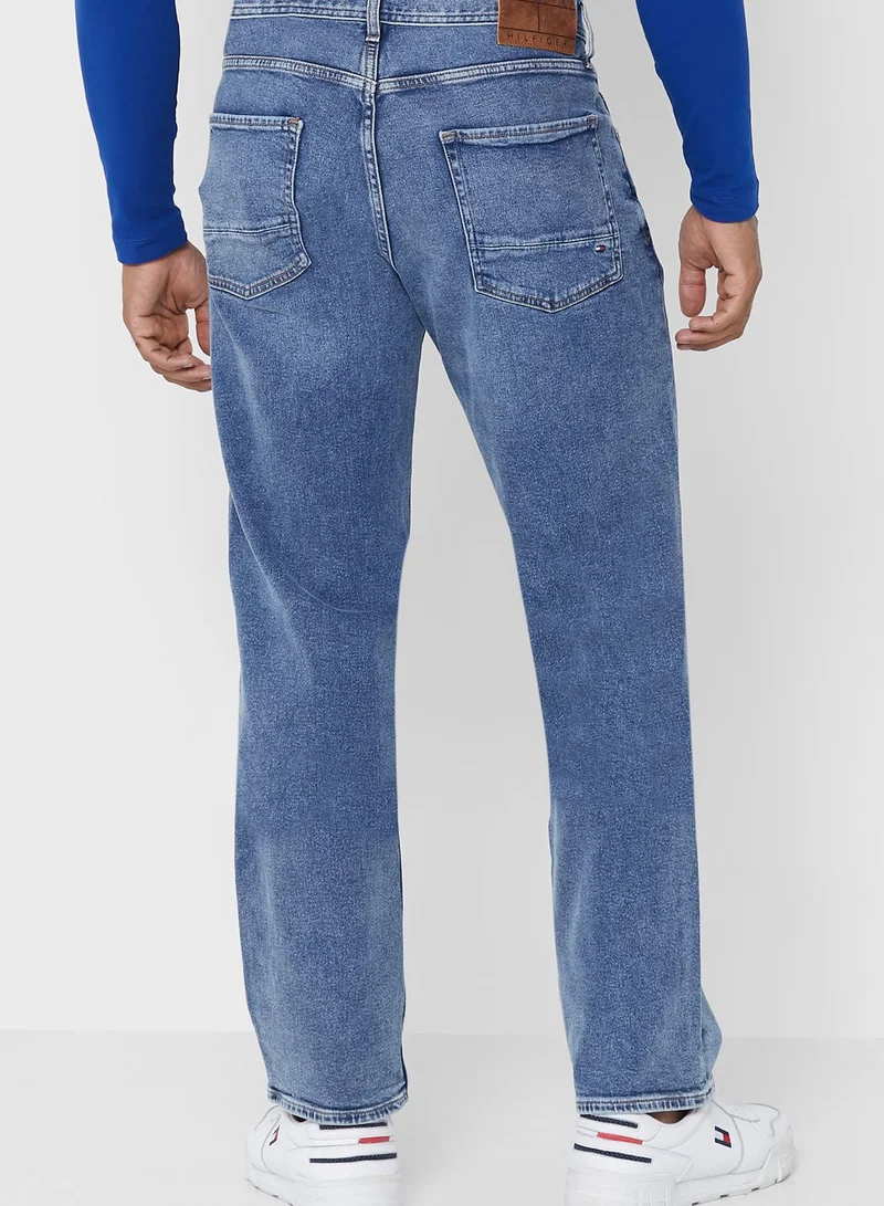 TOMMY HILFIGER Light Wash Tapered Fit Jeans