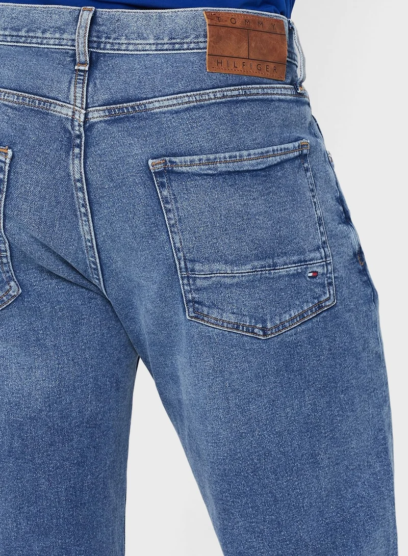 TOMMY HILFIGER Light Wash Tapered Fit Jeans