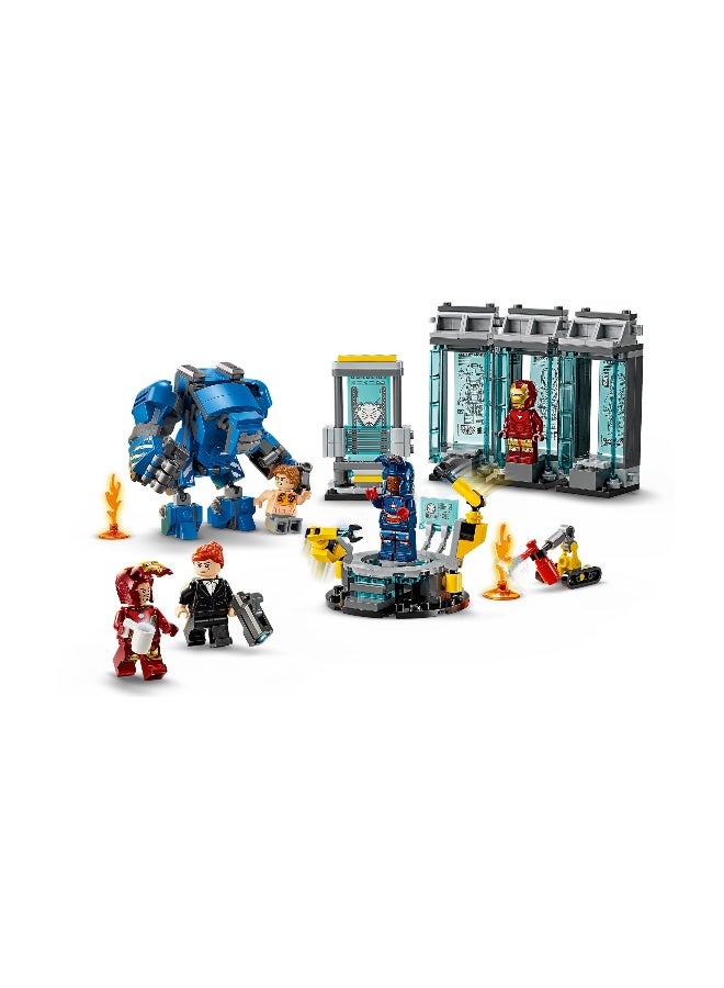 LEGO Marvel Iron Man’s Laboratory: Hall of Armor with Minifigures 76315 Building Toy Set (384 Pieces) - Image 3