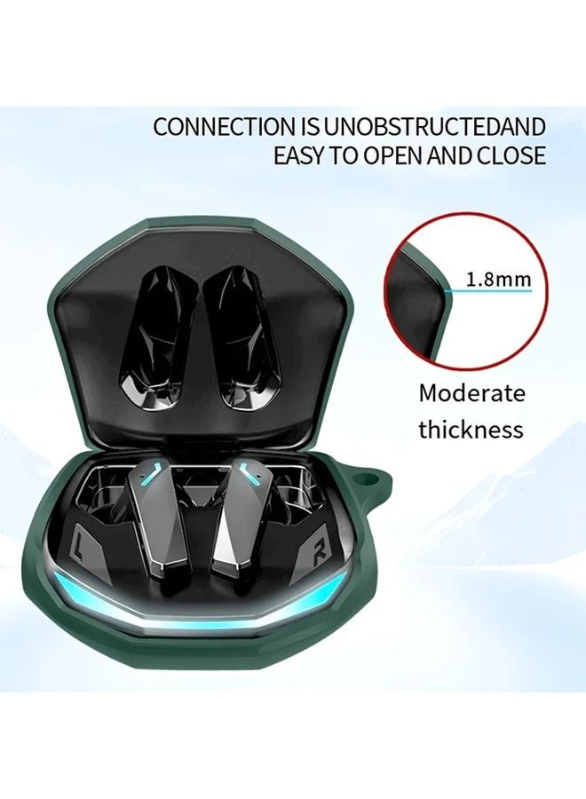 غطاسة سماعات GM2 PRO باللون الأخضر الداكن مع غطاء مقاوم للصدمات ومضاد للغبار تتضمن خطاف مجاني - Image 5