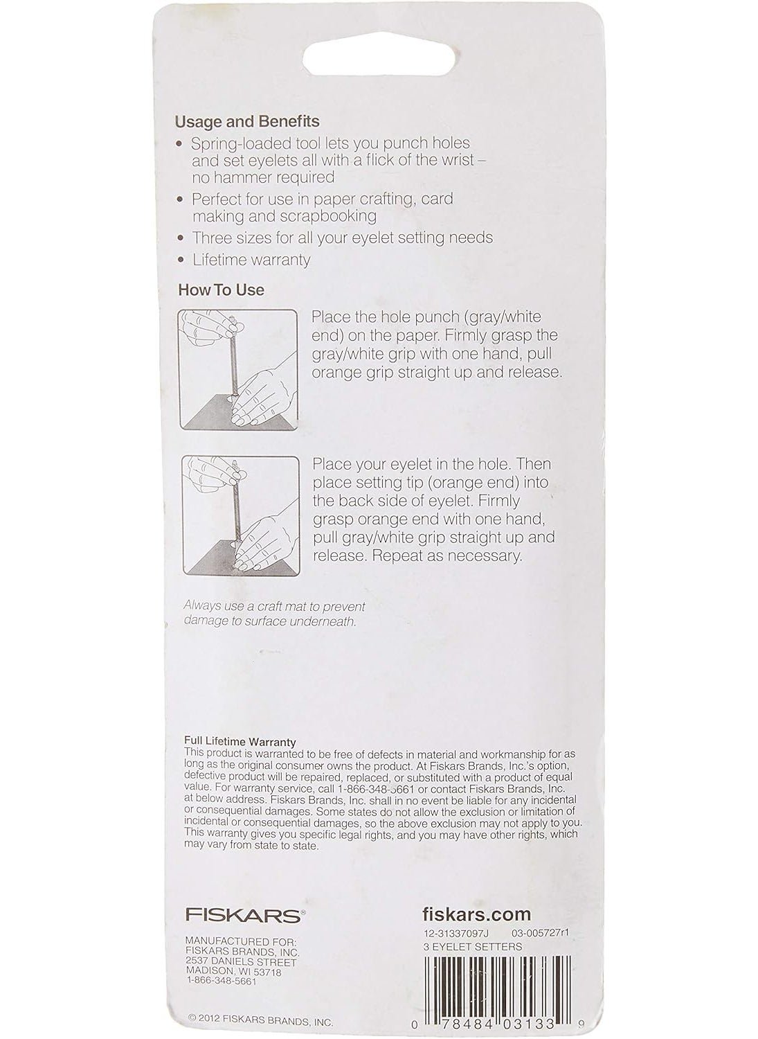 Fiskars Fiskars Eyelet Setters 3 Piece Set 1231337097  - Image 2