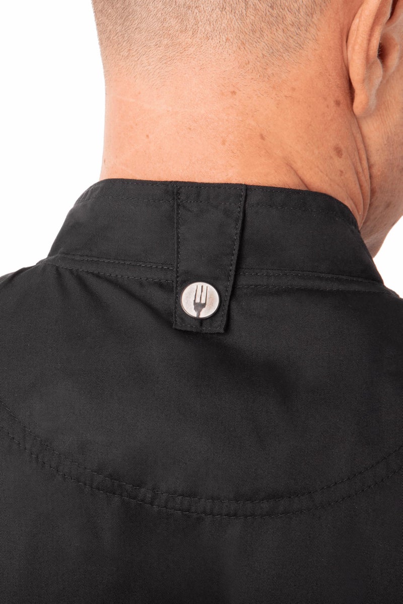Chef Works Men's Springfield Chef Coat, Black, X-Large - Image 4