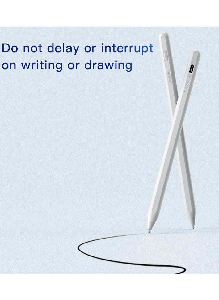 Yesido ST10 IPad Active Stylus Pen Aluminum IPad Productivity Touch Capacitive Pen For Ipad White  - Image 1