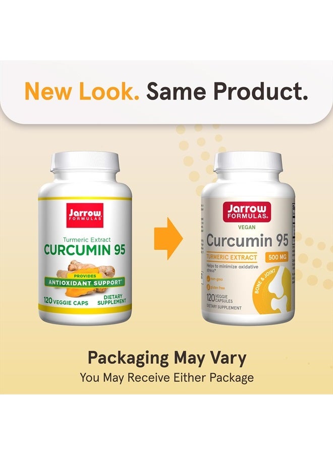 Jarrow Formulas Curcumin 95 500 mg,Turmeric Curcumin Extract for Antioxidant Support, Bone and Joint Support Dietary Supplement,120 Veggie Capsules,Up to 120 Servings, Pack of 12 - Image 2