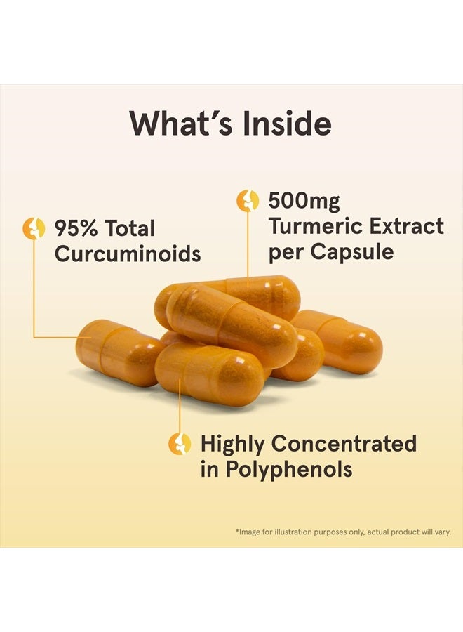 Jarrow Formulas Curcumin 95 500 mg,Turmeric Curcumin Extract for Antioxidant Support, Bone and Joint Support Dietary Supplement,120 Veggie Capsules,Up to 120 Servings, Pack of 12 - Image 3