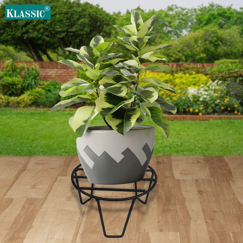 Klassic Round Metal Plant Stand for Indoor and Outdoor Use | Plant Stand for Balcony | Gamla, Pot Stand for Indoor Plants | Premium and Strong Metal Stand for Plants - Image 4