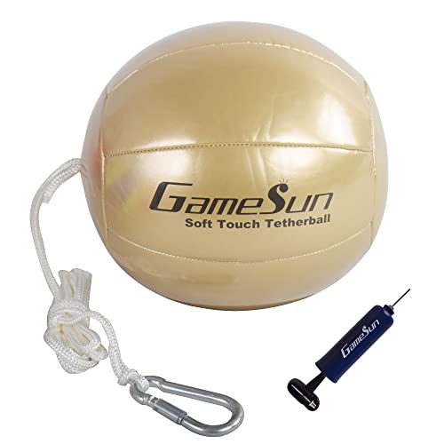 Gamesun Tetherball Ball and Rope Set- Tetherball Ball with Rope and Carabineer Hoop, Two-Needles Pump, Glow in Dark - Image 1