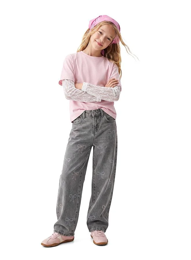 كوتون Wide Leg Jeans