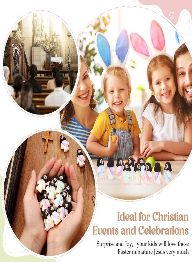 Bememo 25 Pcs Little Jesus Figures Original Design Mini Rubber Jesus Toys to Hide and Seek Religious Party Favors Sunday School Baptism Gifts (Macaron Color) - Image 5