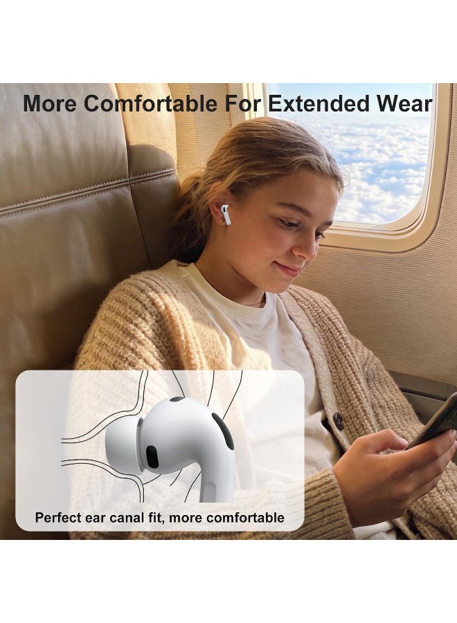 3 Pairs Replacement Ear Tips Compatible with AirPods Pro 3(2025), Soft Silicone Ear Tips for AirPods Pro 3, Add Foam Microparticle filling layer, Built-in Dust Guard Screen (S/M/L) - Image 4