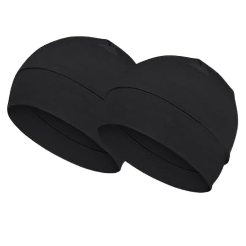 Caiuse Cotton Lycra Skull Caps Beanie, Sleep Hats, Lightweight, Breathable, Helmet Liner, Biking, Cycling Cap for Men and Women - Image 1