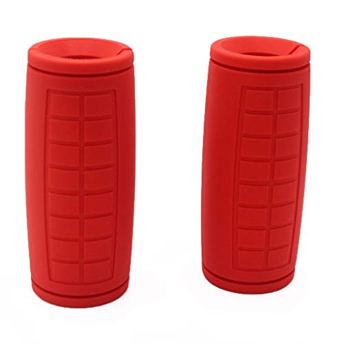 yuhqc Weight Bar Grips Fit Standard Barbell, Dumbell Handles, Thick Bar Training Adapter for Weightlifting & Cable Attachments Fitness Training Rope Grips for Body Arm Forearm Builder Strength(Red) - Image 3